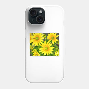 Yellow Summer Cone Flowers in the Garden Phone Case