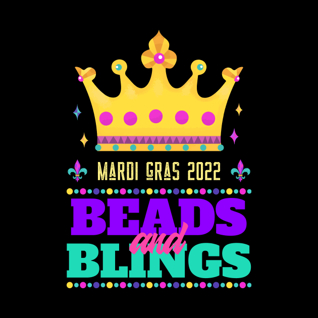 Carnival Party Mardi Gras 2022 Beads And Blings by jodotodesign