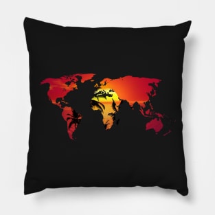 Beautiful Sunset Around the World Pillow