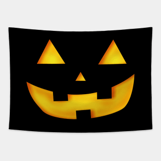 Pumpkin Face Halloween Tapestry