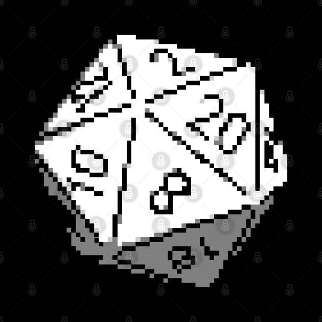 D20 Roleplaying Icosahedron Pixel-Art Style by RetroGeek