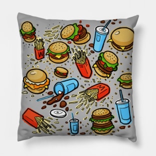 Burgers and Fries Pillow