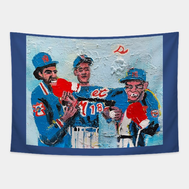 Doc Gooden, Darryl Strawberry,  Mike Tyson Tapestry by ElSantosWorld