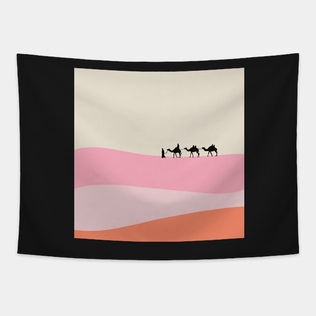 Camel caravan Tapestry by RedGraph