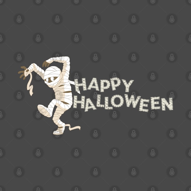 Mummy Scary and Spooky Happy Halloween Funny Graphic by SassySoClassy