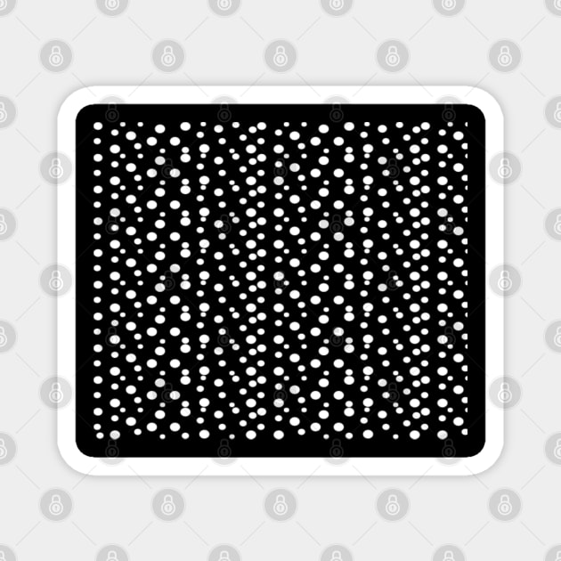 Polka Dot Black Pattern Magnet by SomebodyArts