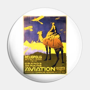 HELIOPOLIS EGYPT Great Aviation Air Plane Exhibition Vintage Travel Pin