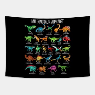 Dinosaurs Alphabet A-Z ABC Dino Identification Tapestry