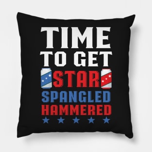 Time To Get Star Spangled Hammered Pillow