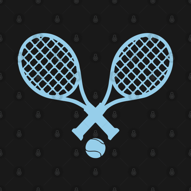 Tennis Rackets Blue by inkstyl