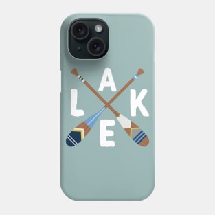 LAKE Life Painted Paddle Oars Phone Case