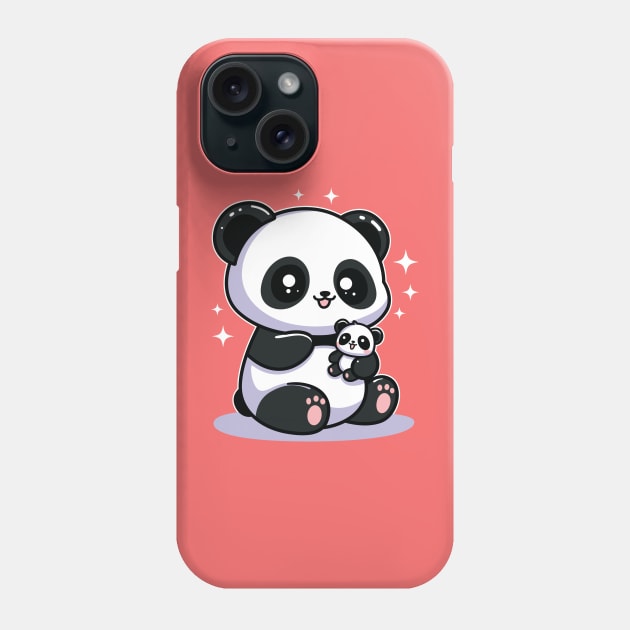 Mama & Baby Panda Phone Case by JS Arts