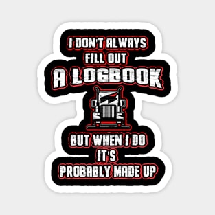 Trucker Driver Logbook Funny Gift Magnet