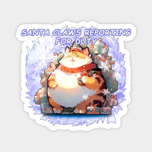 Santa Claws Reporting For Duty Magnet