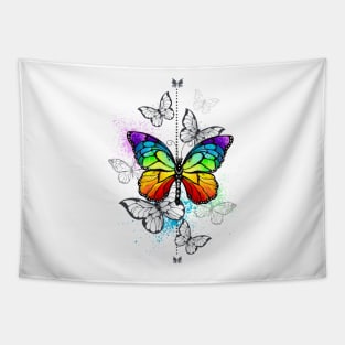 Composition with Rainbow Butterfly Tapestry