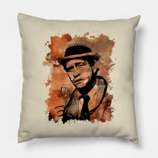 Kolchak: The Night Stalker  - Brown Watercolor Splash Pillow