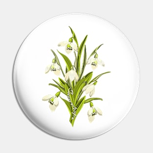 Snowdrops-First spring flowers-Flowers snowflakes-Snowy flowers Pin