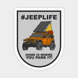 Jeep Life Jeep Wrangler Offroad 4x4 - Orange Magnet