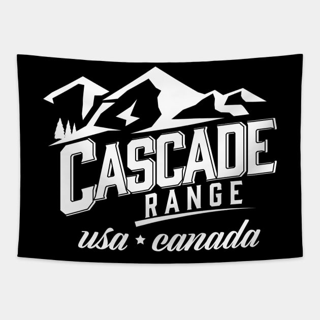 Cascade Range USA Canada Tapestry by nickemporium1