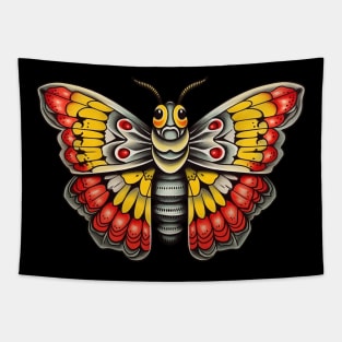 Vintage Retro Flash Tattoo Moth Tapestry