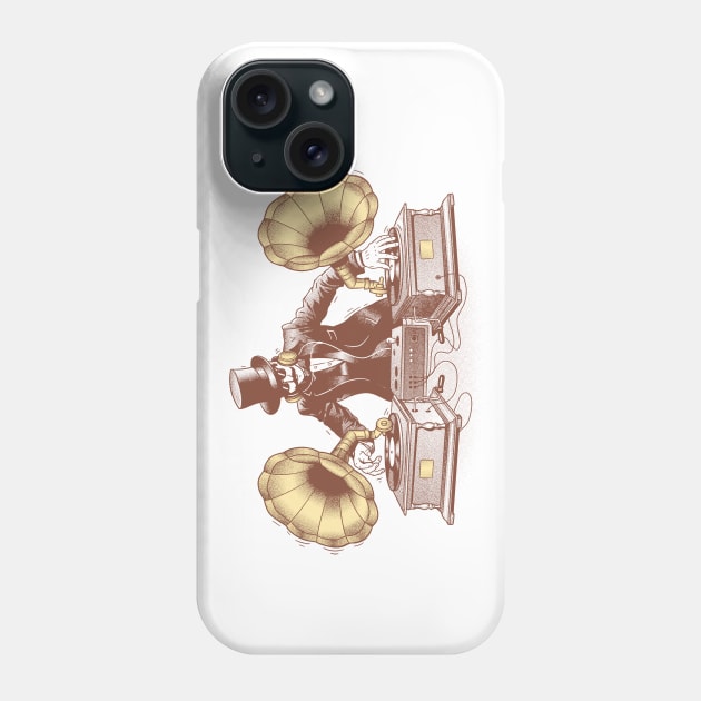 Drop The Beat | Vintage Turntable DJ Phone Case by Gammaray