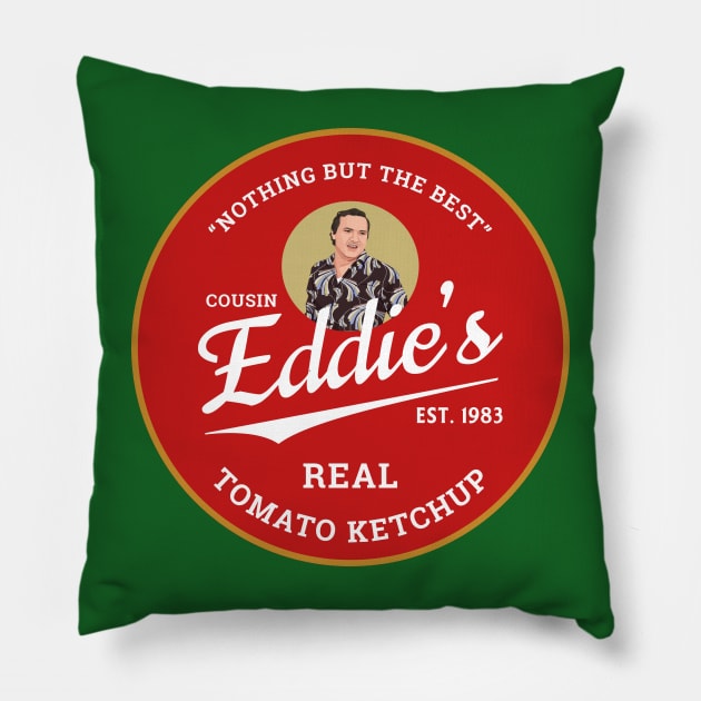 Cousin Eddie's Real Tomato Ketchup Est. 1983 Pillow by BodinStreet