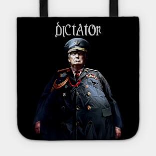 Donald Trump American Dictator: The Demise of American Democracy on a dark (Knocked Out) background Tote