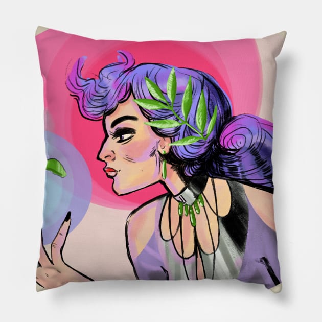 Laurel Crystal Goddess Pillow by nscerra