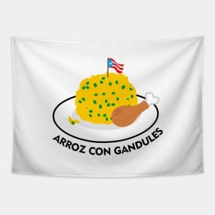 Arroz con Gandules Puerto Rico Food Rice Pigeon Peas Boricua Tapestry