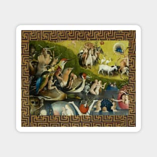 Garden of Earthly Delights ,Paradise, Birds and Animals Detail by Hieronymus Bosch Magnet