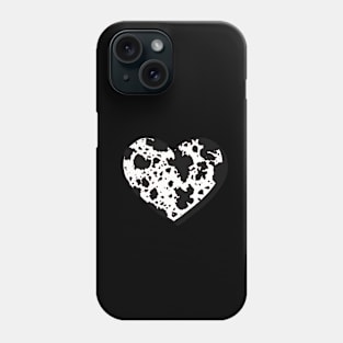 Heart Filled Cow Print Design Phone Case