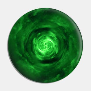 Green Wormhole in Space Pin