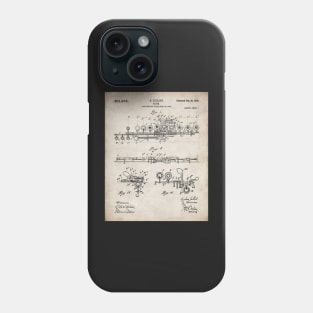 Flute Patent - Musician Art - Antique Phone Case