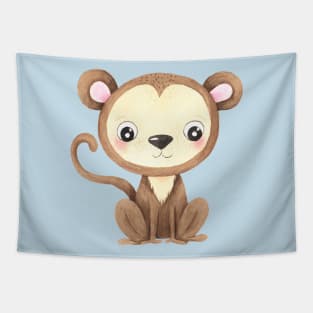 Cute Baby Monkey Tapestry