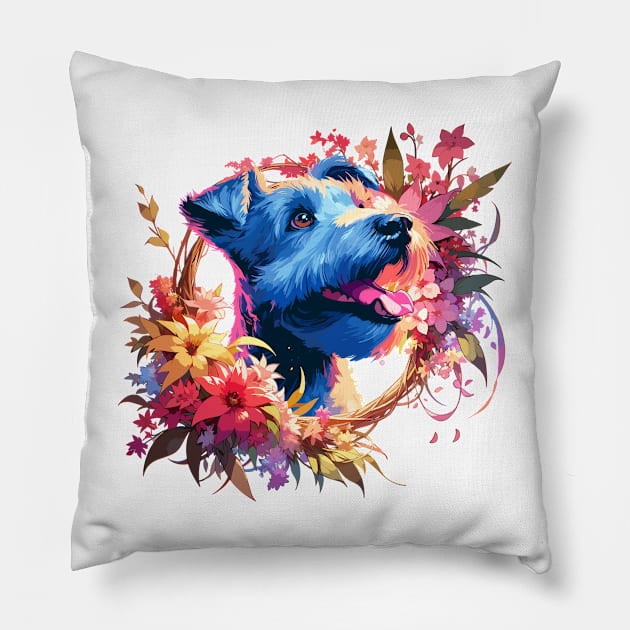 Kerry Blue Terrier Mothers Day Dog Mom Perfect Gift Pillow by ArtRUs