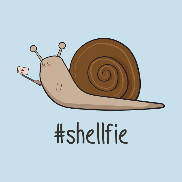 Shellfie- Cute Snail Selfie Gift by Dreamy Panda Designs