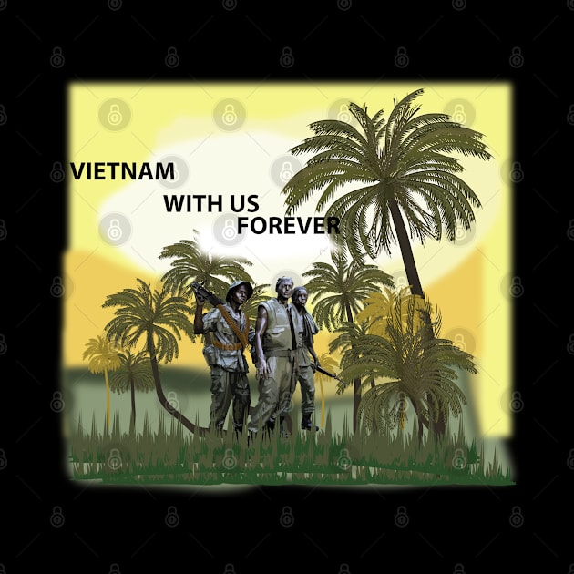 The Three Servicemen - Vietnam Memorial w Jungle by twix123844