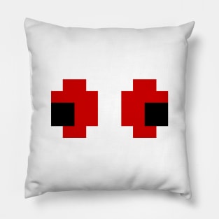 8 Bit Pixel Spooky Red Eyes Pillow