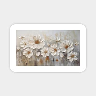 3D flowers - creamy and textured painting 3 Magnet