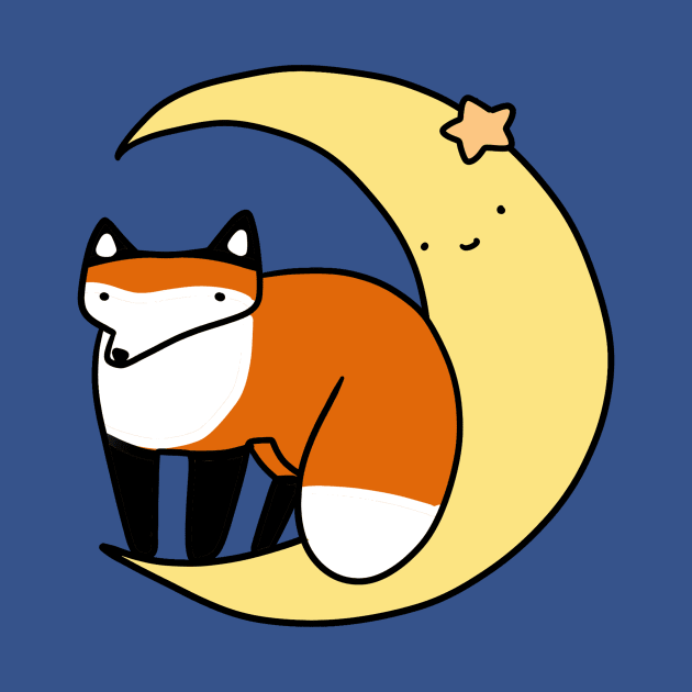 Fox and Moon by saradaboru