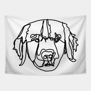 Golden Retriever black Outline Design Tapestry