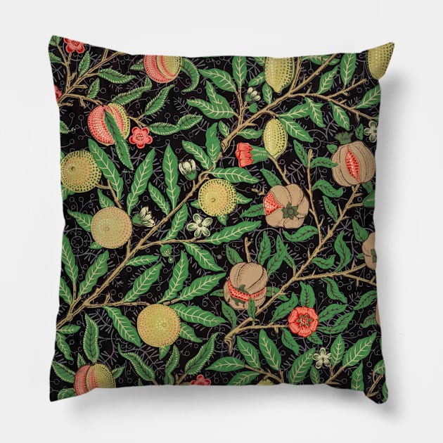 William Morris Fruit Pattern Pillow by SybaDesign