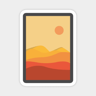 Sunny desert illustration Magnet