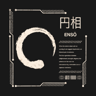 Enso Zen Circle Buddhist Japanese Kanji Characters Calligraphy 641 T-Shirt