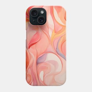 Pink and Orange Swirl Boho Abstract Phone Case