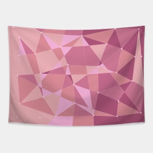 Abstract random geometric pattern Pink Tapestry