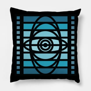 “Dimensional Spaceship” - V.3 Blue - (Geometric Art) (Dimensions) - Doc Labs Pillow