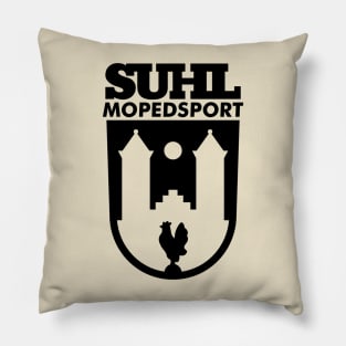 Suhl Mopedsport Hahn Logo (black) Pillow