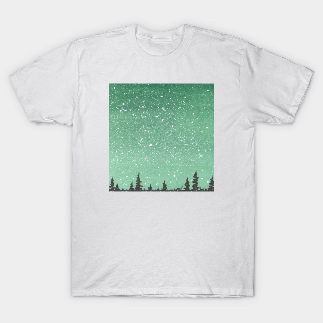 Green Nightsky - Galaxy - T-Shirt