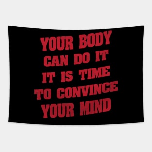 Motivational gym Quote Tapestry